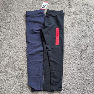 Black and Navy Ponte Leggings Medium